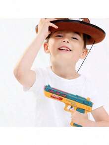 1pc Realistic Electric Sound & Light Gun Toy (Non-Shooting, Batteries Not Included), A Small Vibrating Handgun With Lights And Music, Suitable For Boys And Girls, Promotes Parent-Child Interaction, Can Be Used As A Birthday Or Christmas Gift.