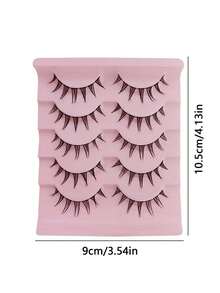 5 Pairs Of False Lashes: Makeup Lashes, Anime-Style Lashes, Wispy Cartoon-Style Lashes, Soft Spy Lashes, And Cartoon Lash Strips