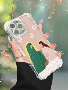 1 pieza Funda de teléfono con diseño artístico de la Virgen y una joven en tonos suaves, estilo religioso y emotivo, funda transparente resistente a golpes, ligera y con corte preciso, compatible con iPhone 17/16/15/14/13/12/11/XS/XR/X/PLUS/PRO/PROMAX, compatible con Galaxy A34/A35/A54/A55, Galaxy S20/S21/S22/S23/S24 Ultra/Plus, compatible con Moto/Galaxy/Redmi/Honor/OPPO, regalo de fiesta - transparente - Ver 8