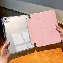 Suitable For IPad 10th Generation Protective Case,Stylish And Intelligent Y-Shaped Folding Bracket Cover, High Transparency Acrylic Backboard, Can Be Freely DIY, High-Quality PU Leather, With Automatic Sleep/Wake Protection Cover,IPad A16 Case,Suitable For IPad 9th Generation Tablet Protective Case,Compatible With IPad Air11 (M3)/IPad Air11 (M2)/IPad Pro11 (2nd/3rd/4th)/IPad Air4/5 10.9-Inch,Ipad Case