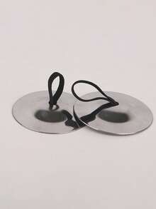 1Pair Silvery Metal Finger Gong Mini Percussion Music Classic Stage Performance Auxiliary Instruments Music Background Sound Production Musical Instrument - Multicolor - View 9