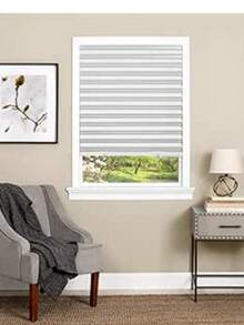 Achim Home Furnishings Cordless Vinyl Room Darkening Pleated Window Shade, 36" x 75", White - Blanco - Ver 5