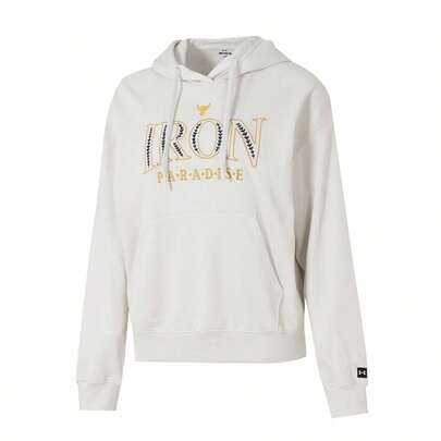 Under Armour 2026新款Pjt Rck日常毛圈布卫衣，舒适休闲运动上衣，1380186-114