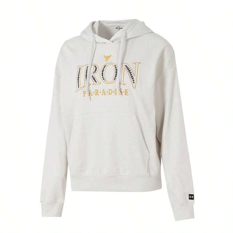 Under Armour 2026 Neuer Pjt Rck Everyday Terry Hdy Sweatshirt, bequemer lässiger Sportswear Top, 1380186-114 - gräulich-weiß - Übersicht 1