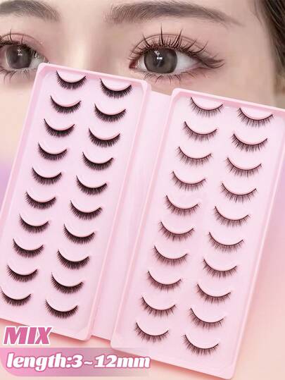 20对自然款Hagen假睫毛，适合圣诞节佩戴，蓬松柔软，3D水貂毛质感，纤细精致，凌乱多层设计。短而浓密的假睫毛，适合婚礼、夜店日常、工作会议、偶像学生、网红博主以及来自世界各地的仙女们。可爱女孩都喜欢佩戴舒适自然的假睫毛。