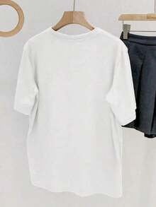 Short-Sleeved T-Shirt With Santa Claus Print - 白色的 - 查看 3