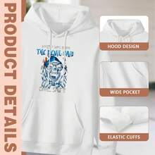 When I Was Born The Devil Said Skull Pattern Hoodie Casual Soft Short Sleeve Pure Cotton Hoodie - 款式23 - 查看 3