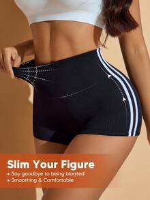 Quần short tập yoga nữ, quần short thể thao cạp cao nâng đỡ, co giãn, gợi cảm. - màu đen - Xem 4