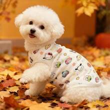 Sanrio 3pcs Hello Kitty Christmas Cat & Dog Plush T-Shirt, Thick & Soft, Printed With Hello Kitty Pattern, Clean & Comfortable, Hand Washable & Reusable, Warm, Suitable For Small Pets, Can Be Used As Pet Vest, Ideal Holiday & Christmas Gift For Small Pets, Also Great For Party Photo Shoots - Multicolor - View 3