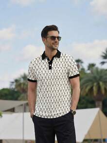 男士印花短袖Polo衫，春夏款 - 彩色 - 查看 4