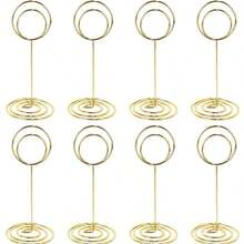 1~30个金色桌号牌夹 婚礼席位卡夹 餐桌中心装饰品 照片夹 金属丝照片夹 便签照片支架 - 8.5厘米 - 查看 1