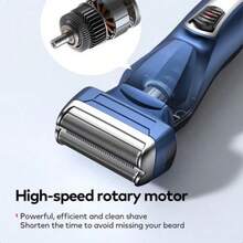 itel ISS-13 3-In-1 Electric Shaver, High-Quality Nose Hair Trimmer, Hair Clipper, Fast Shaving Without Dead Angles, Powerful, Durable And Long-Lasting - Blue - View 3