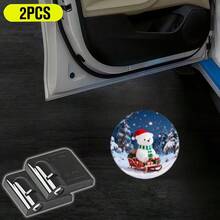 Multi-Pack Car Battery Powered LED Welcome Lights - Universal Car Door Decorative Atmosphere Lights - Suitable As Halloween, Valentine's Day, Thanksgiving, Christmas Gifts - Easy To Install, Personalized And Practical. - Bright Black - View 41