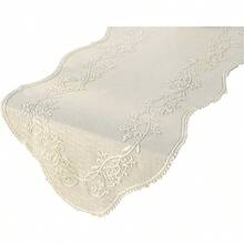 QY- Heritage Lace - Camino de Mesa translúcido Ecru 14 by 32-Inch 1 -6194 - Crudo - Ver 3