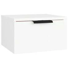 Comodino a parete vidaXL, bianco, 34x30x20 cm - nero - Visualizzare 2