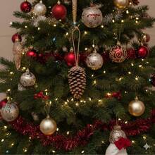 10 Pinhas 100% Naturais Enfeite para Artesanato e Decoração de Natal - Marrom - Visão 4