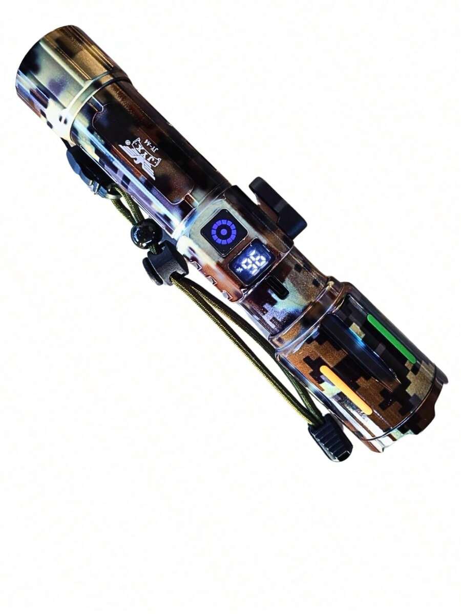Lanterna Tática Led V3 Recarregável Camuflado Com Corta Cinto. - Camuflado - Visão 1