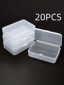 24 pezzi/20 pezzi/14 pezzi/12 pezzi/1 pezzo Scatole di immagazzinaggio in plastica mini, scatole trasparenti, scatole per gioielli portatili, scatole organizer con coperchio a ribalta, adatte per l'immagazzinaggio di piccoli oggetti, immagazzinaggio portatile di gioielli - trasparente - Visualizzare 2
