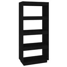 Libreria/divisorio vidaXL, nero, 60x35x135 cm, in pino massello. - Cammello - Visualizzare 2