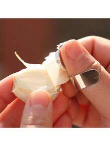 3Pcs Kitchen Creative Fruit And Vegetable Planer Chestnut, Ginger Peeler Peeler Ginger And Garlic Peeler - Silver - View 5