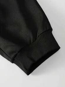 Men's Hooligans Fashion Printed Pants With Drawstring, Polyester Fabric, Machine Washable - Sports Style - màu đen - Xem 6