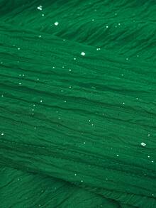 BIUBIU Vestido de fiesta elegante de manga larga y cuello alto con pliegues, talla grande, color verde, para mujeres en primavera - Verde - Ver 7