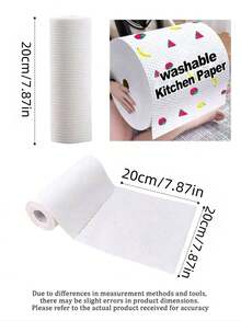 1 Roll (50/100 Sheets) Slouchy Rags, Disposable Kitchen Towels, Washable Dish Towels, Rags, Non-Stick Oil Rags, Degreasing Wipes, Household Rags, Drying Cloths, Cleaning Supplies, Cleaning Tools ( Random Printing)