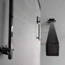 Black Folding Retractable Clothesline For Wall Mounting, Made Of Steel With Coated Steel Cable - Black - View 3