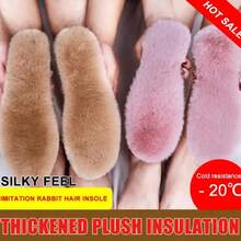1 Pair Of Soft-Soled, Shock-Absorbing, Highly Elastic, Comfortable, Breathable And Warm Insoles For Both Men And Women. Thickened Winter Cold-Proof Plush Insoles - Pink - View 5