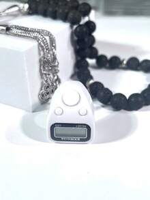 LED Display Screen, Elegant Appearance, Rhinestone Finger Counter, Easy To Wear On Hand, Suitable For Prayer Counting, Exercise Counting, Knitting Counting, Etc. - Multicolor - View 3