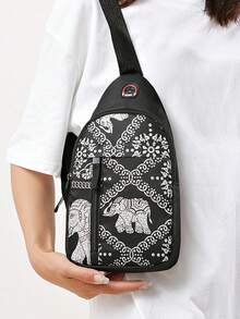 Unisex Crossbody Bag, Shoulder And Crossbody Dual-Purpose Small Crossbody Bag, Chest Bag Style Crossbody Bag - Multicolor - View 4