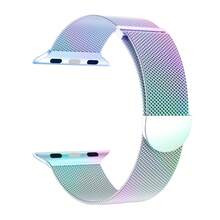 Mesh Loop Compatible With Apple Watch Bands For Women Men 40mm 41mm 38mm 42mm 44mm 45mm 49mm 46mm Series 11 10 9 8 7 6 5 4 Ultra3 SE3 2, Stainless Steel Metal Magnetic Strap For Apple Watch - A - View 16