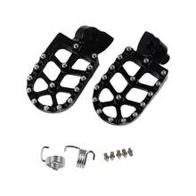 1 Pair Motorcycle Universal Sturdy, Anti-Slip Upgraded Solid Grip Aluminum Alloy Studded Footpegs, Practical & Durable - A - View 2