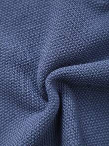 Infant Casual Snug Fit Short Sleeve Collared Knit Pullover, Summer - Royal Blue - View 4