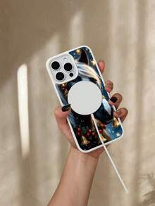 Funda de teléfono TPU con diseño de caballo navideño, protectora anti-golpes, estilo artístico, para mujeres y amantes de los animales, ideal para fiestas y regalos, compatible con iPhone X/X - Blanco - Ver 3