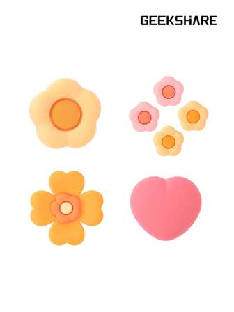 Cute Heart, Flower, Directional Buttons And ABXY Button Covers Compatible With Nintendo Switch 2