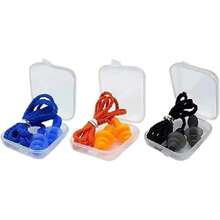 Reusable Silicone Corded Ear Plugs With String - Noise Canceling Earbuds Sleeping, Studying, And (3 Pair Mixed),32792080 - 藍白色 - 查看 1