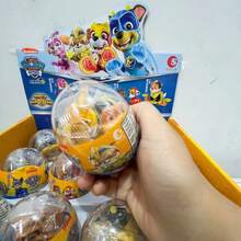 1 Box Paw Patrol Surprise Egg Mystery Box, Random Cartoon Character Figurine Collection, Party Gift, Unboxing Game Golden Egg, Fun Gashapon Toy (Random Style)