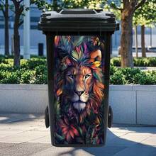 3D Cute Animal Print Trash Can Stickers, Waterproof PVC Outdoor Garbage Bin Poster Stickers, 4 Size Options - Multicolor - View 22