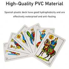 2pz De Baraja Española De Carton Juego De Mesa Cartas - Negro - Ver 6