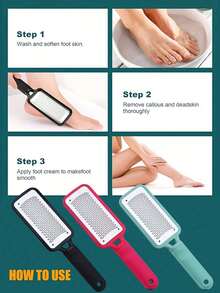 1pc Stainless Steel Foot Scrubber, For Removing Calluses And Hard Skin, Shaping Beautiful Feet, Foot Care, Foot Scrubber, Foot Scrub Paste, Valentine's Day Gift, New Year Gift, Travel Essential - Black - View 7