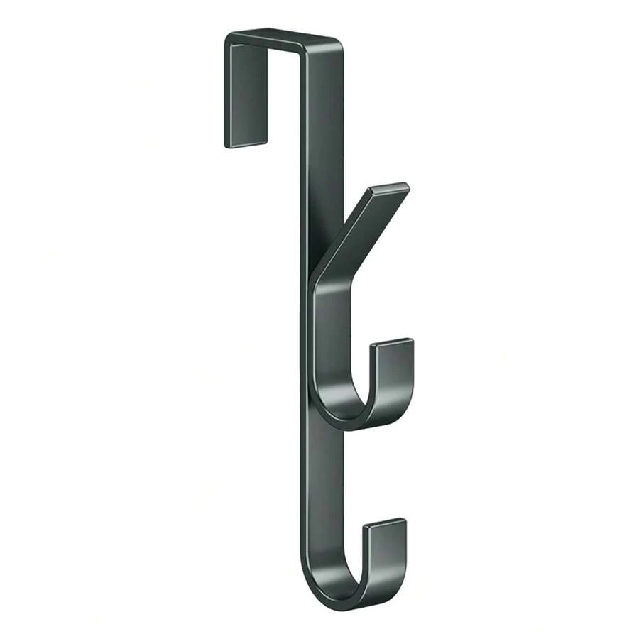 Over The Door Hooks No Drill Hanging Storage Organizer Rack With 3/5/7 Hooks Options Rounded Corner Polishing For Door Seams 2mm Door Hanger - Grey - View 1