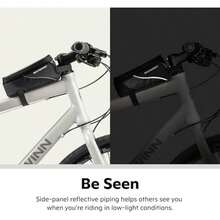 Schwinn - para bicicletas, color negro, cierre de cierre de apertura ancha, fácil instalación, ribetes reflectantes, compatible con la mayoría de bicicletas de adultos(Bolsa para teléfono montada en marco) - Multicolor - Ver 5