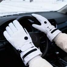 RAF 1 Pair Unisex Thermal Lined Heated Gloves, Warm Anti-Slip Touchscreen Gloves For Outdoor Sports Like Cycling, Skiing In Autumn/Winter