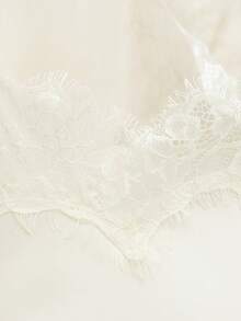 DEEKA Summer New Women's Fashion Sexy Asymmetric Lace Dress, European And American Style - Beige - View 7