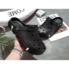 Lightweight Unisex Garden Clogs - Non-Slip Beach Sandals With Hollow Out Design - 黑色 - 查看 2