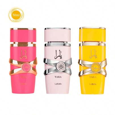 Lattafa Set de 3 Eau de Parfum x 50ml: YARA + YARA CANDY + YARA TOUS
