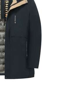 新款秋冬男士户外徒步石墨烯加厚防水保暖可拆卸连帽休闲夹克