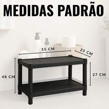 Modular Multi-Use Plastic Bookshelf. - 7 Shelves - View 2