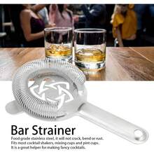 Colador De Cóctel Para Bebidas, Colador De Bebidas, Colador De Barra De Cóctel, Colador De Cóctel Con Largo, Utensilios De Bar De Acero Inoxidable, Colador De Filtro De Hielo, Accesorios De Barr - 1 - Ver 5